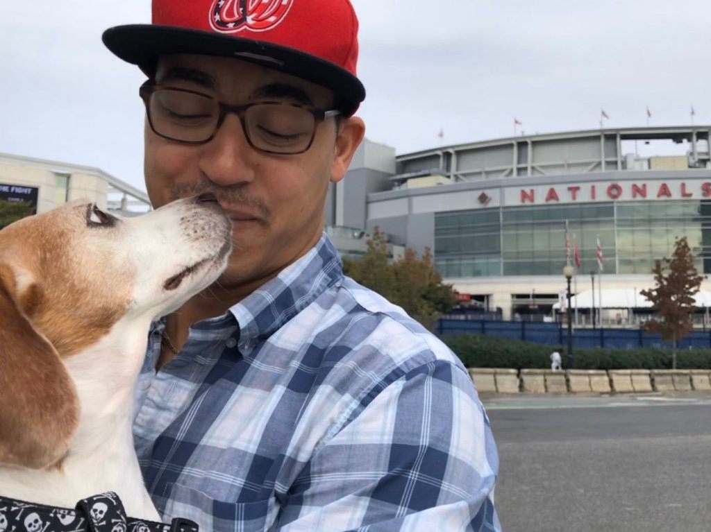 These baseball fans live across the street from Nationals Park.