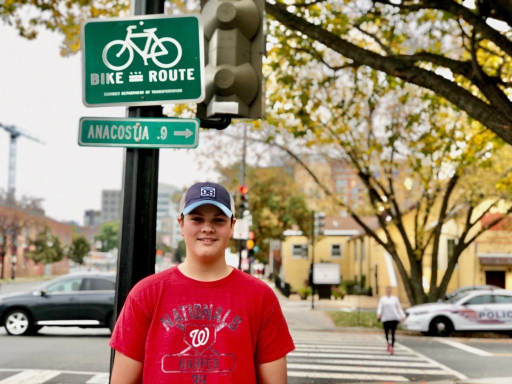 Davis Johnson, 15, and his dad flew in from Rhode Island for the World Series. He’s hoping they can get the win tonight.