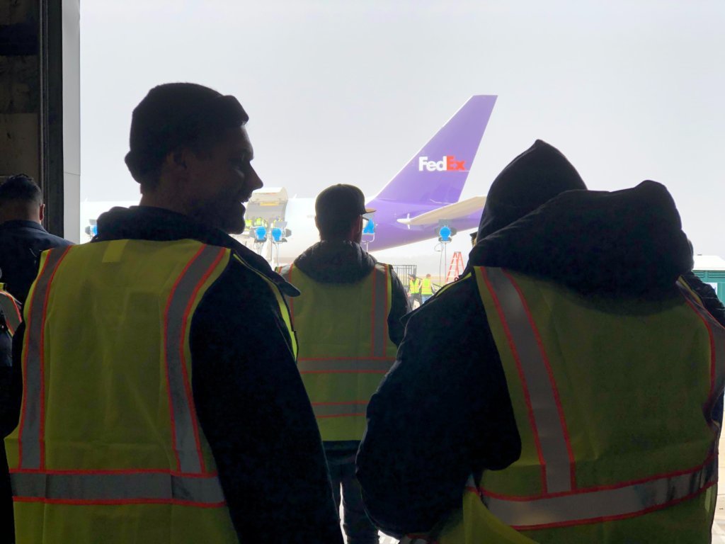 Preboarding for BeiBei at Dulles International Airport.