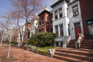 Row houses on Capitol Hill washington DC