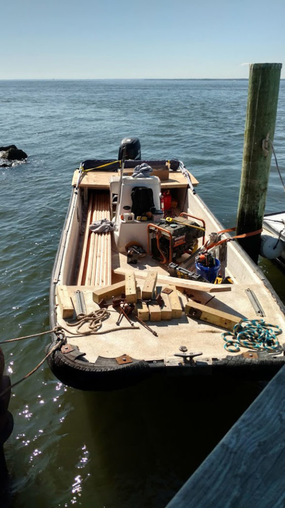 All the supplies needed to repair and restore the lighthouse have to be bought by boat.