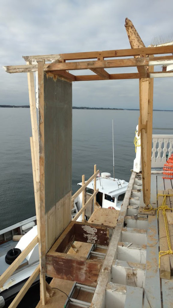 Another look at the privy as it was being taken apart.