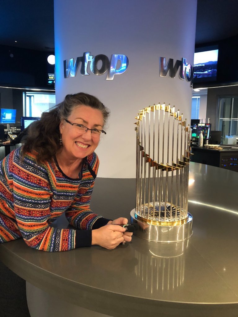 WTOP reporter Kristi King is all smiles on Monday.