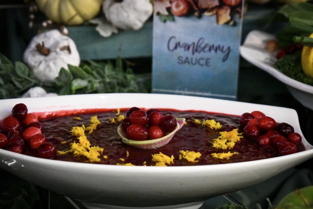 Cranberry sauce was one of the delicious sides from Amphora Catering.