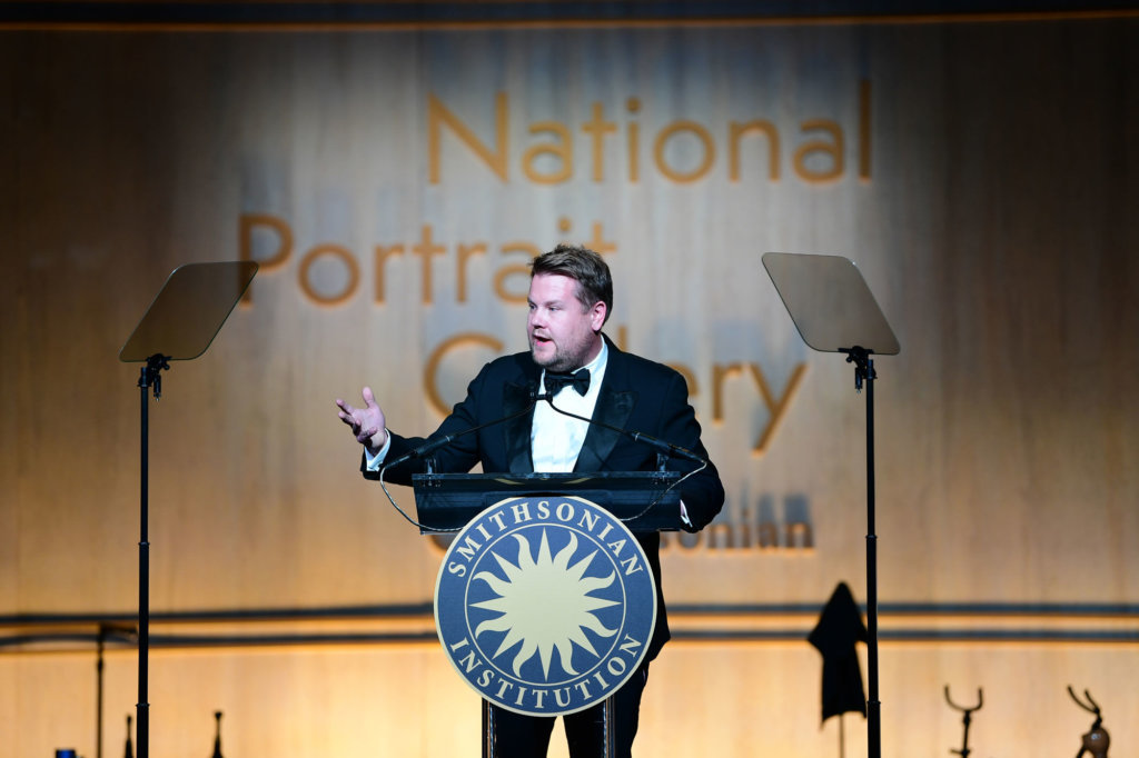 James Corden presented Anna Wintour at the American Portrait Gala on Sunday night.