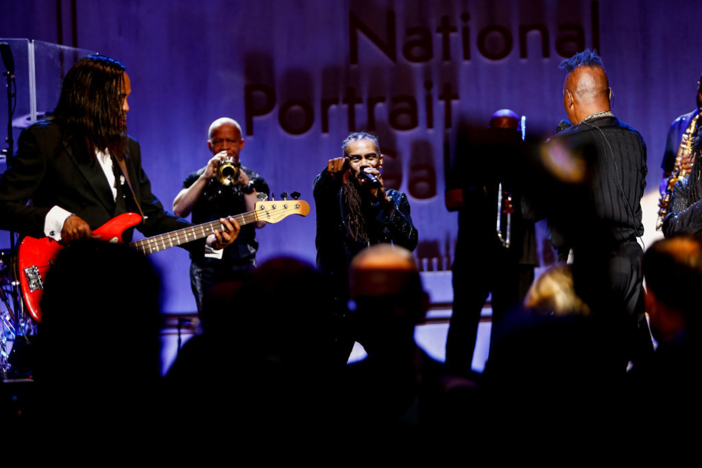 Members of Earth, Wind & Fire perform after their portrait was presented at the gala on Sunday night.