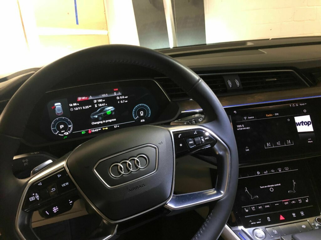 High-tech virtual cockpit and touch screens are front and center.