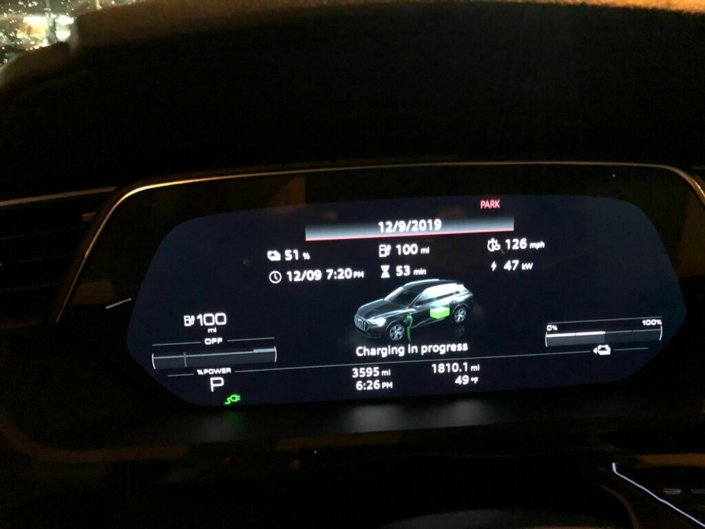 High-tech virtual cockpit and touch screens are front and center.