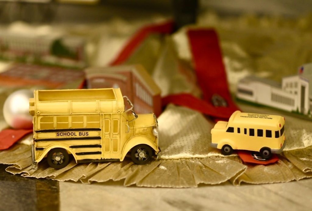 These school buses under the Allegany County tree captivated some of the youngest visitors at the Maryland State House.
