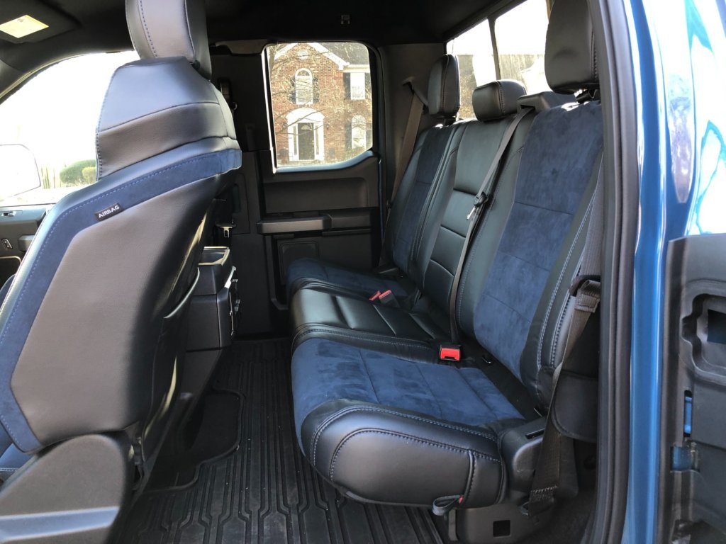 The Raptor that WTOP  Car Guy Mike Parris drove was a smaller Supercab model. There is less space in the rear for passengers.
