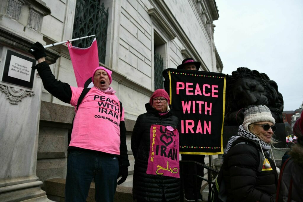 A dusting of snow and frigid weather in D.C. did not seem to deter protesters.