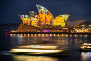 Sydney Opera House Sails Light Up In Support Of Australians Affected By Bushfires