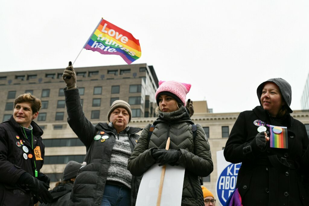 The latest pink-hatted protest opposing the current presidency kicked off on Saturday.