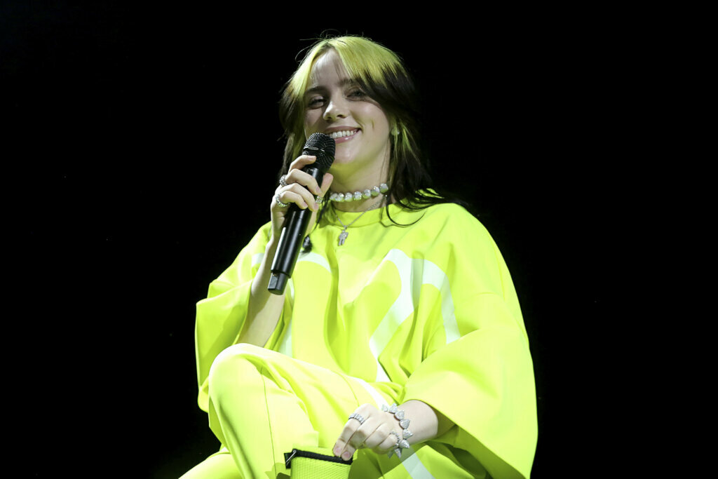 Billie Eilish performs live on stage at the 2020 Spotify Best New Artist Party at The Lot Studios on Thursday, Jan. 23, 2020, in West Hollywood, Calif.