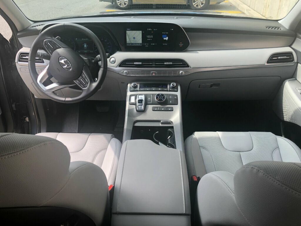 The interior is sleek and uncluttered.