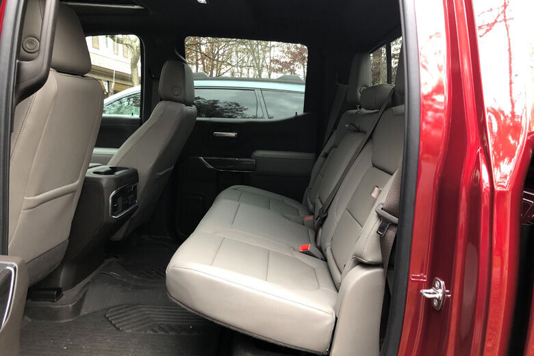 <p style="text-align: left;">But some of the interior materials don't seem to fit a $60,000 truck. (WTOP/Mike Parris)</p>
