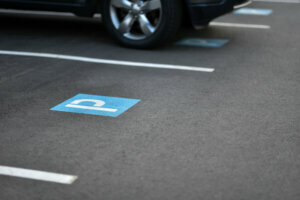 Painted parking sign