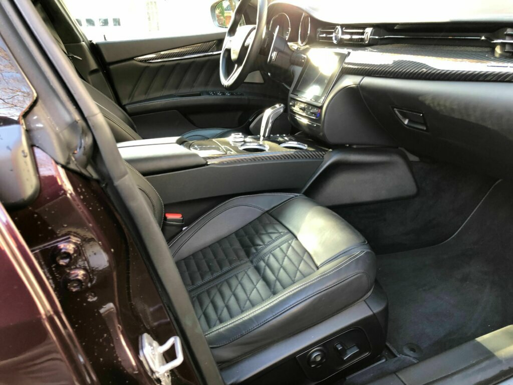 Rich Leather and carbon fiber trim add to the racy nature of the $150,000 Quattroporte GTS GranSport.
