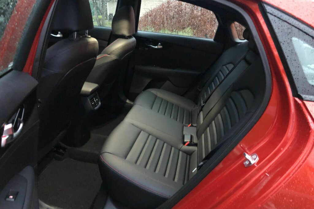 The Forte GT has an adequate sized back seat and a trunk with plenty of space for most buyers.