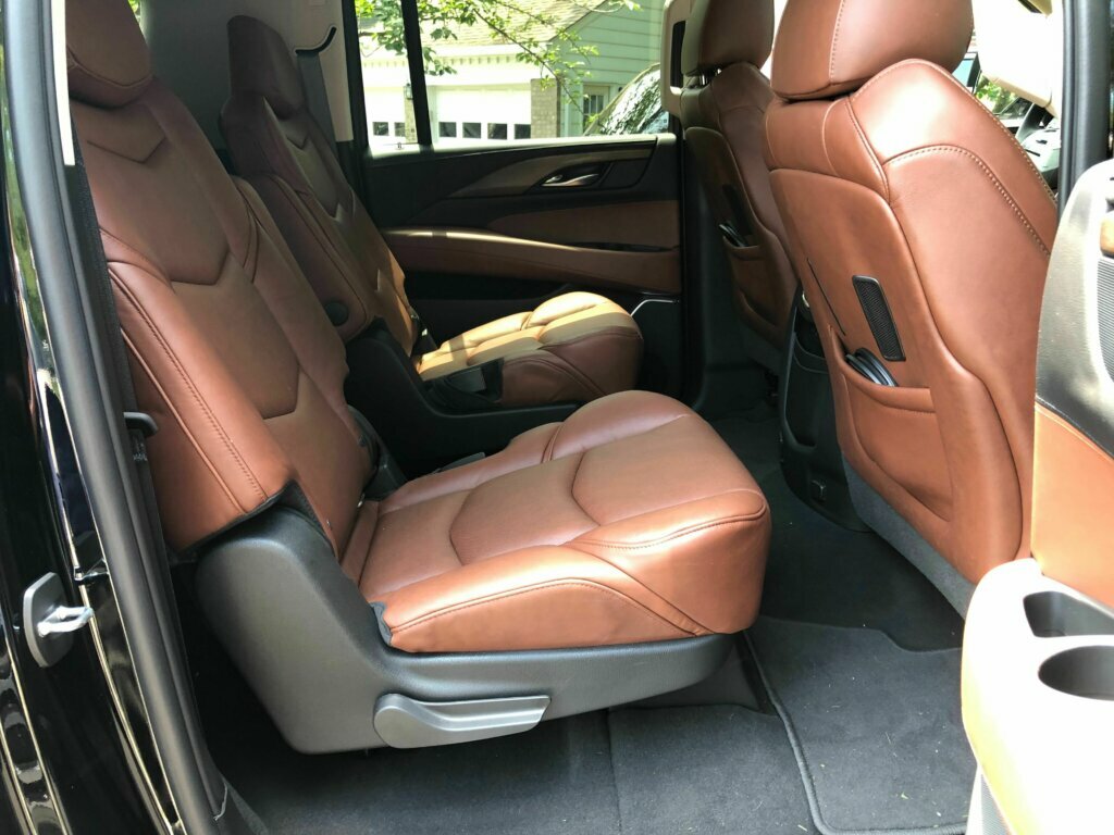 It has three rows of seats and plenty of space for cargo.