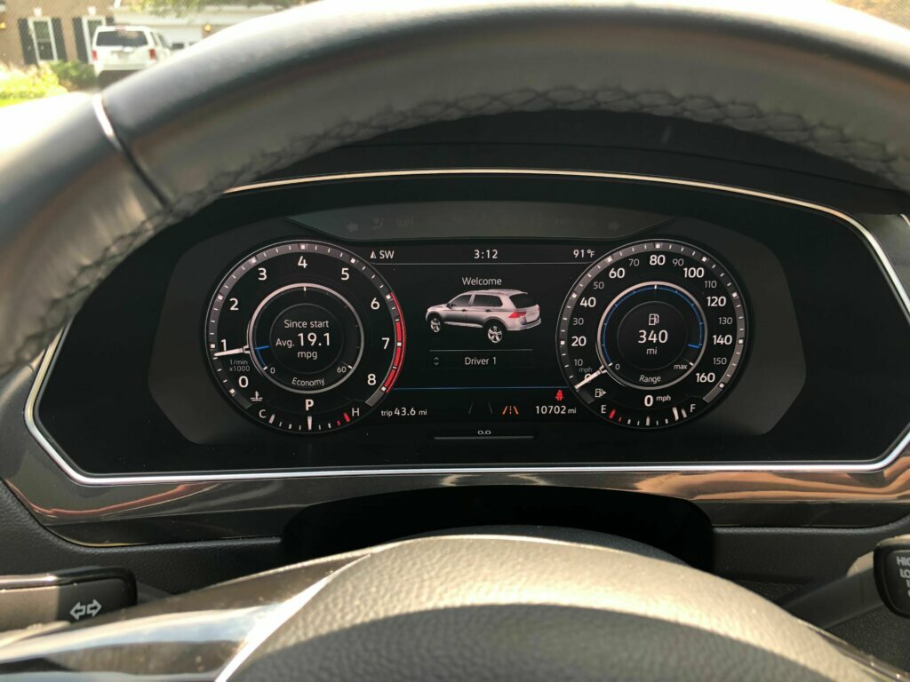 A digital cockpit replaces the normal gauges with high resolution virtual gauges.