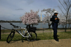 DC Mayor Muriel Bowser is not allowing anyone around the Tidal Basin in an attempt to slow the spread of the coronavirus