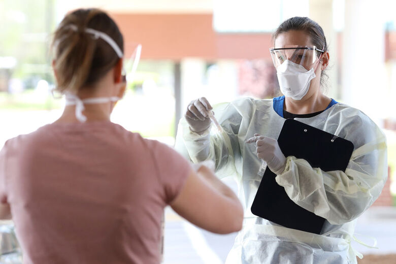 Medical Workers Inside Maryland Hospital Work During Coronavirus Pandemic