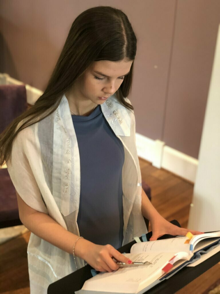 Olivia has her bat mitzvah.