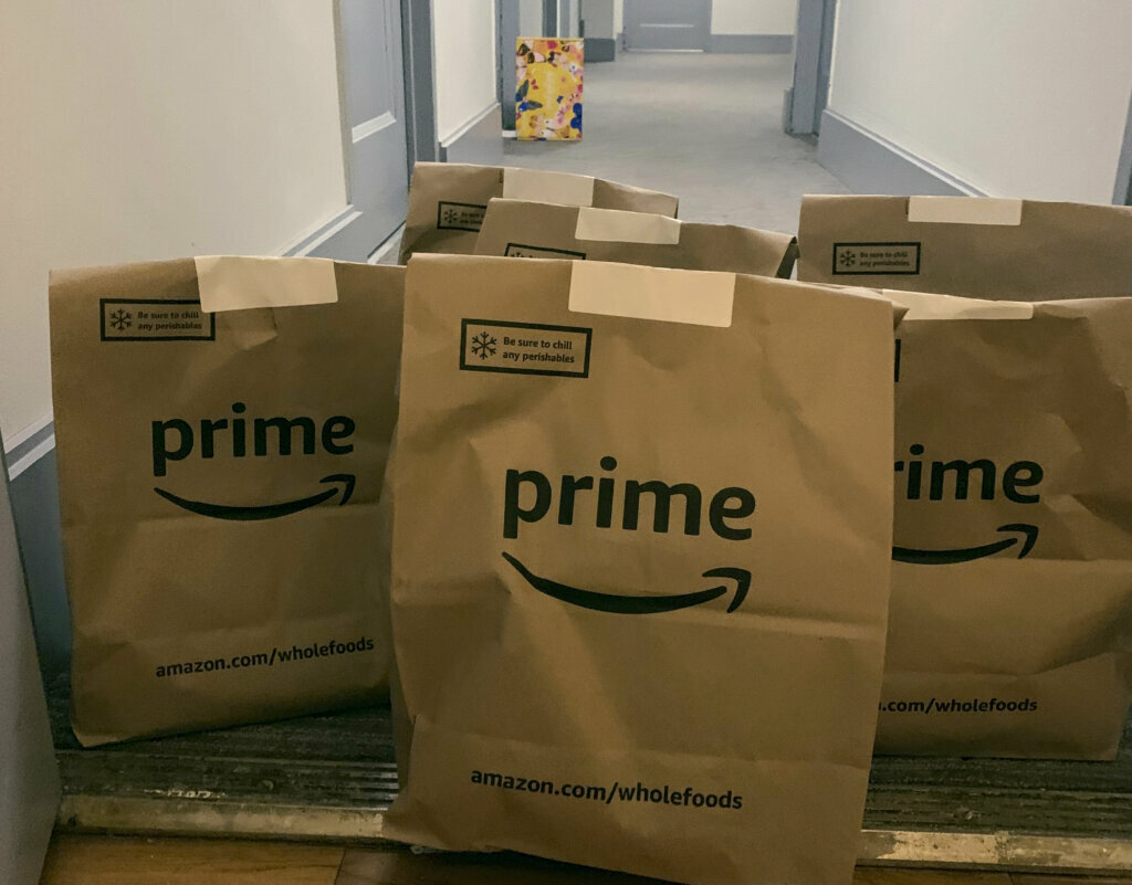 Virus Outbreak New York Groceries Amazon Whole Foods