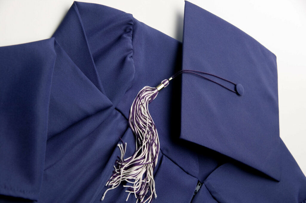 Graduation cap and gown