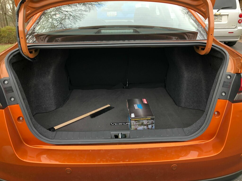 The Nissan Versa SR does not have a lot of power, but it handles much better than most of the other subcompact sedans. (WTOP/Mike Parris)