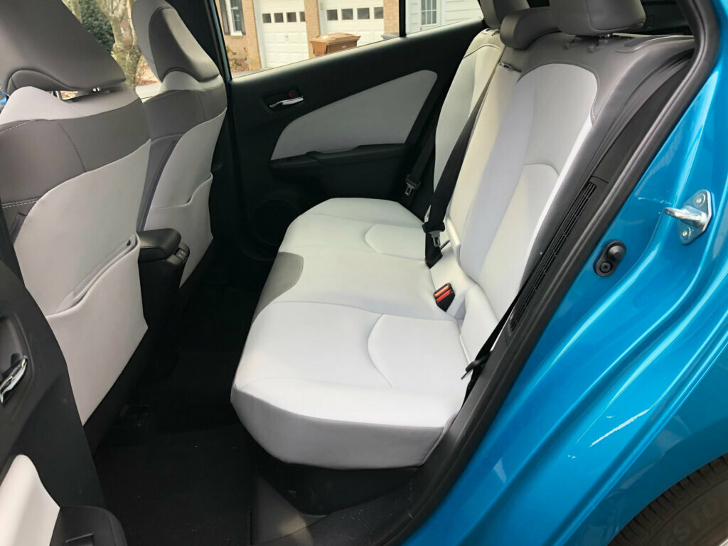 The back seat will accommodate a third person now. (WTOP/Mike Parris)