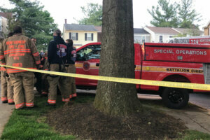 One person died in a Germantown fire on May 21, 2020. (WTOP/Nick Iannelli)