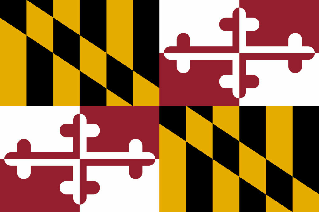 Flag of the USA State of Maryland, vector