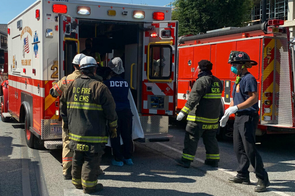 A man died at a construction site in D.C. (Courtesy Twitter/D.C. Fire and EMS)