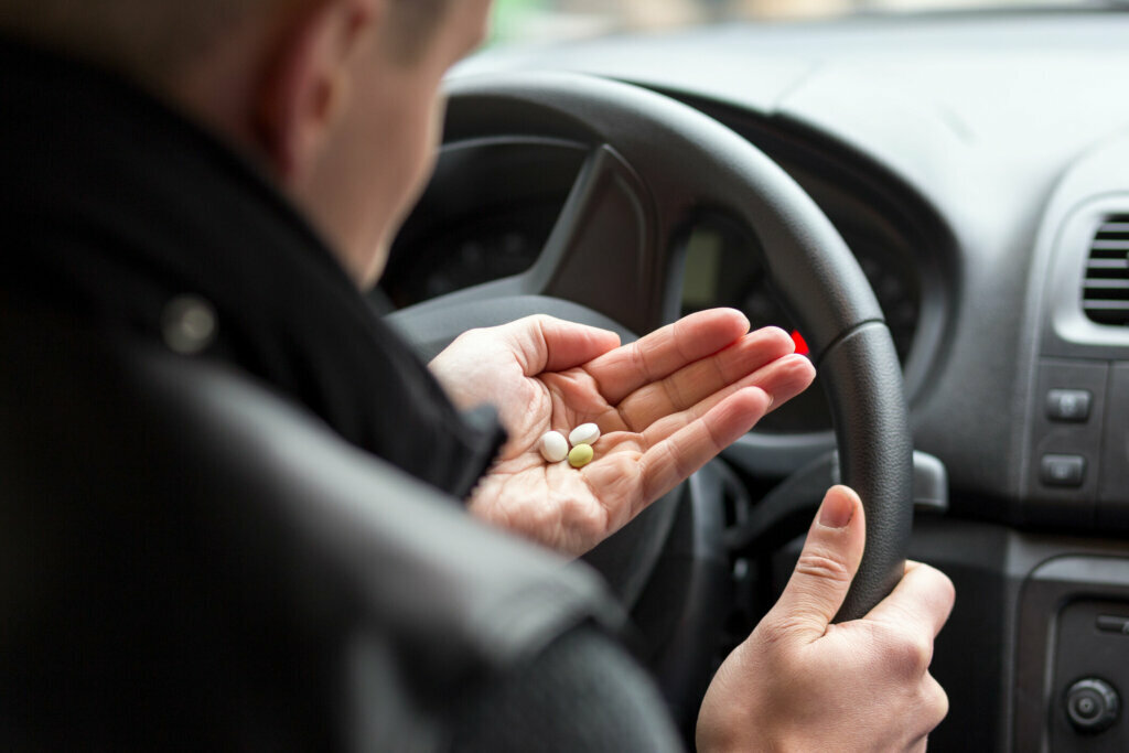 Man taking drugs