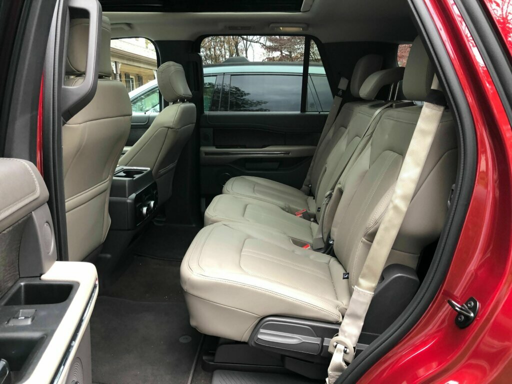 Second and third row allows seating for adults with room to spare. Or fold them flat for a lot of cargo space.