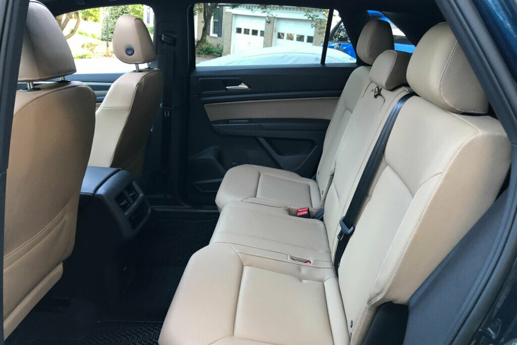 The 2020 VW Atlas Cross Sport's second row of seating. (WTOP/Mike Parris)