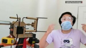 See someone maskless? Inventor takes aim by shooting a "mask gun." CNN's Jeanne Moos reports.