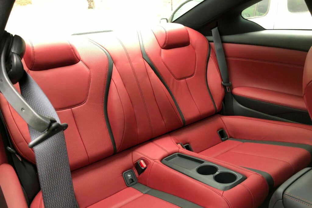 The Q60 is a four-seater, but the back seat is better for small children. (WTOP/Mike Parris)