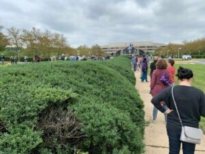 Voters turned out en masse in Fairfax County, Virginia.