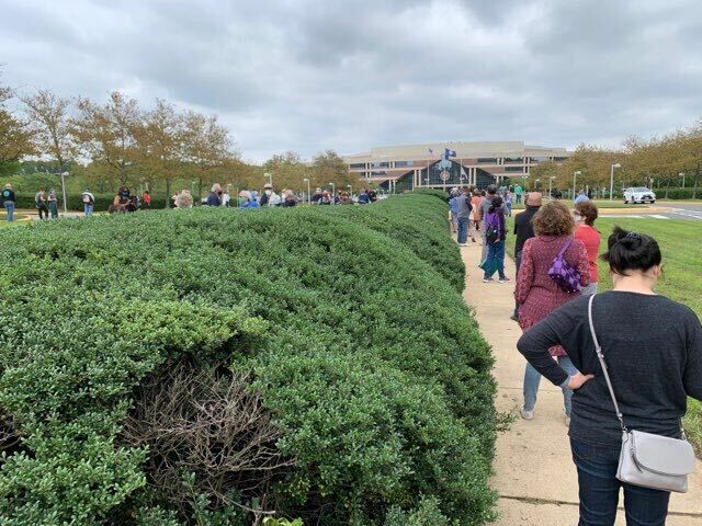Voters turned out en masse in Fairfax County, Virginia.