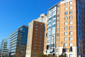 Modern buildings in downtown of Washington DC, USA.