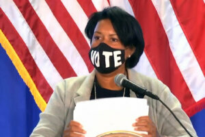 D.C. Mayor Muriel Bowser delivers a situation update Monday.