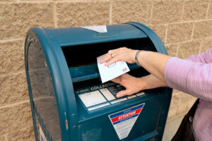 United States Postal Service blue box
