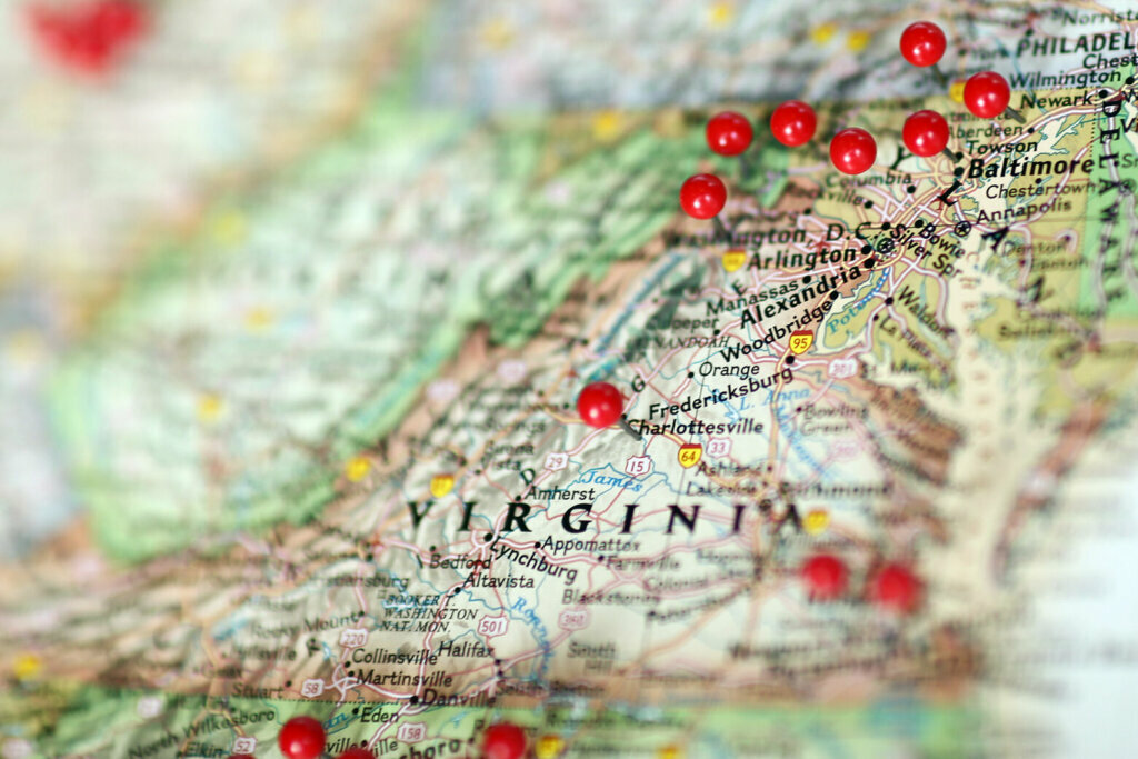 Virginia map