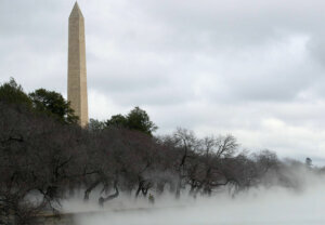 Fog Rises On The Tidal Basin In Washington