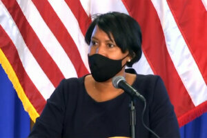 D.C. Mayor Muriel Bowser at a news conference Monday.
