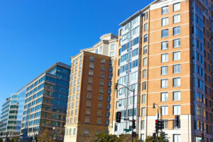 Modern buildings in downtown of Washington DC, USA.
