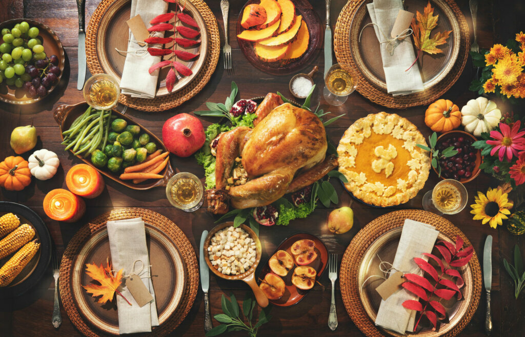 Thanksgiving celebration traditional dinner